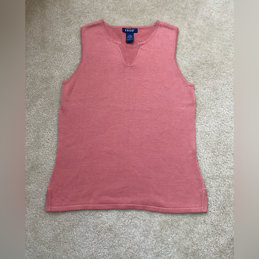Izod Knit Sleeveless Top - Size: Small
